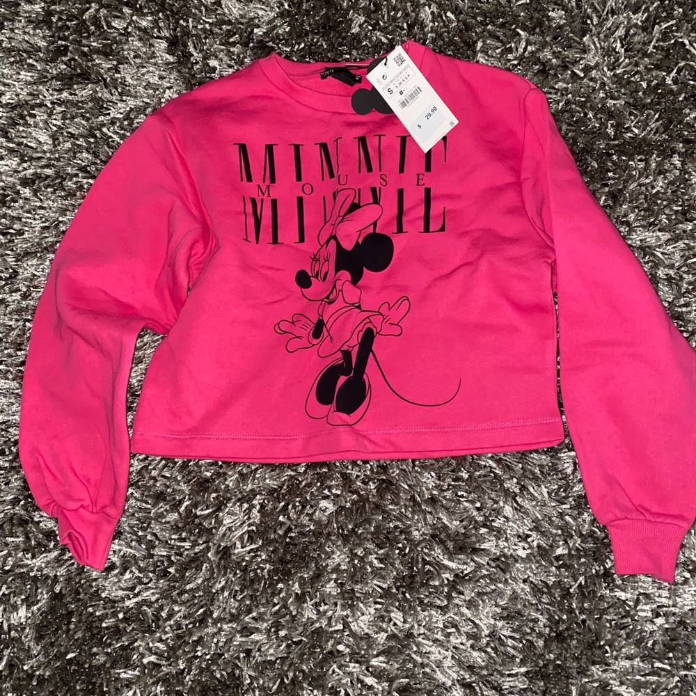 Zara Pink Minnie Mouse Sweatshirt